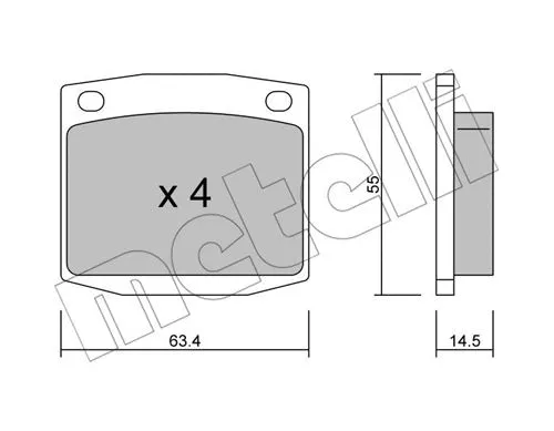 Brake Pad Set, disc brake (22-0486-0)