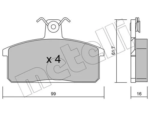 Brake Pad Set, disc brake (22-0026-0)