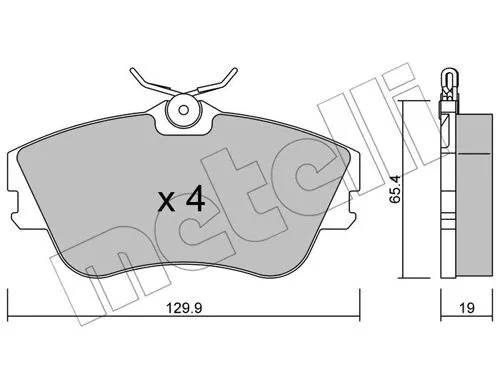 Brake Pad Set, disc brake (22-0164-0)