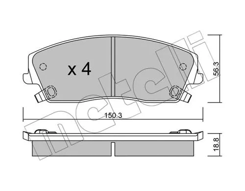 Brake Pad Set, disc brake (22-0716-0)