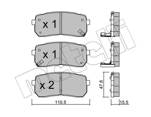 Brake Pad Set, disc brake (22-0786-0)
