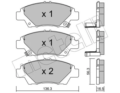 Brake Pad Set, disc brake (22-0865-0)
