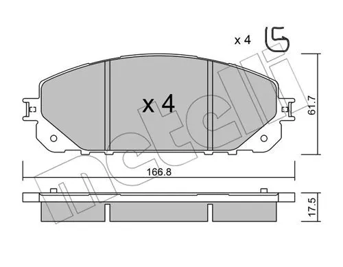Brake Pad Set, disc brake (22-1000-0)