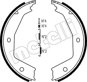 Brake Shoe Set, parking brake (53-0331K)