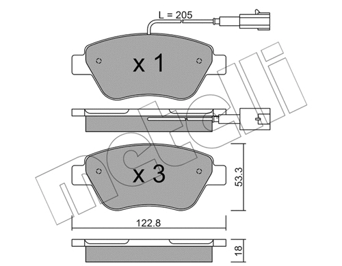 Brake Pad Set, disc brake (22-0321-0)