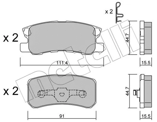Brake Pad Set, disc brake (22-0400-0)