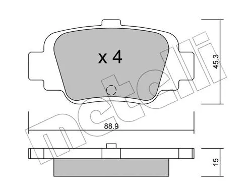 Brake Pad Set, disc brake (22-0742-0)