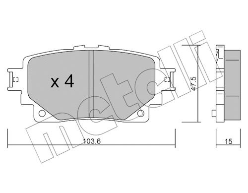 Brake Pad Set, disc brake (22-1229-0)