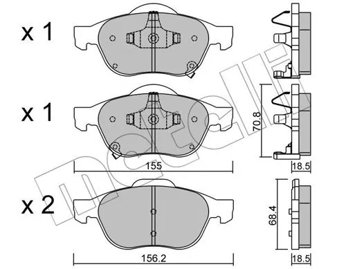 Brake Pad Set, disc brake (22-0448-0)