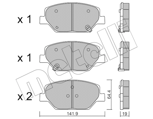 Brake Pad Set, disc brake (22-1178-0)