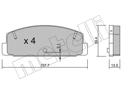 Brake Pad Set, disc brake (22-0302-0)