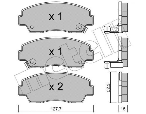 Brake Pad Set, disc brake (22-0283-0)