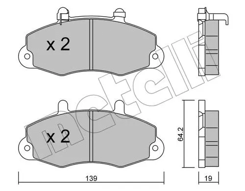 Brake Pad Set, disc brake (22-0194-1)