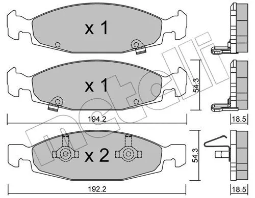 Brake Pad Set, disc brake (22-0525-0)