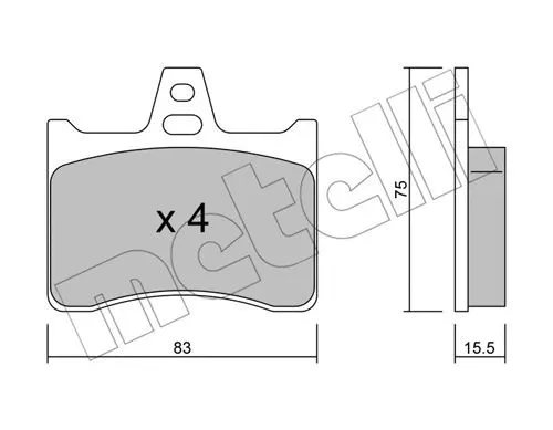 Brake Pad Set, disc brake (22-0531-0)