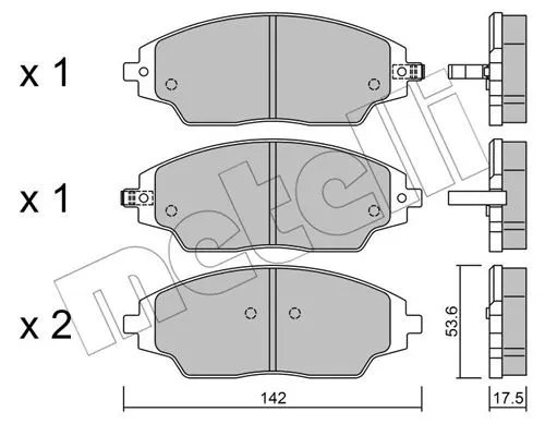 Brake Pad Set, disc brake (22-1008-0)
