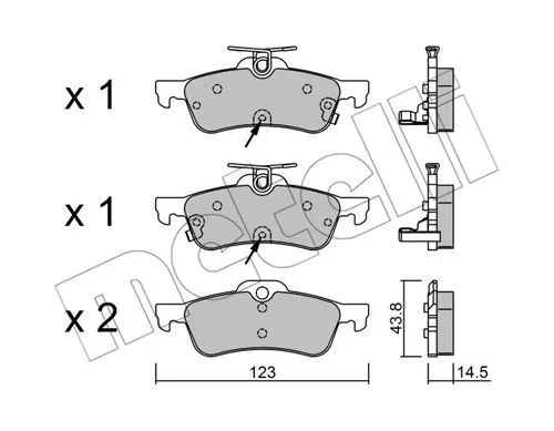 Brake Pad Set, disc brake (22-0556-2)