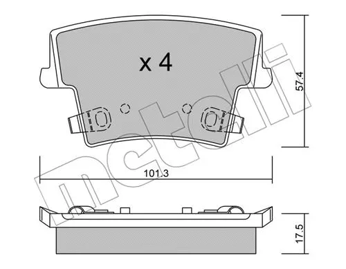 Brake Pad Set, disc brake (22-0718-0)