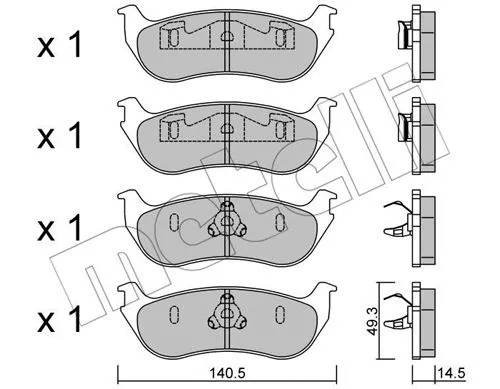 Brake Pad Set, disc brake (22-0687-0)