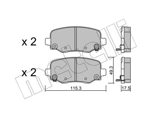Brake Pad Set, disc brake (22-1002-0)