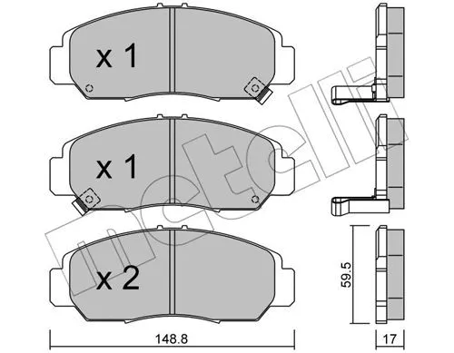 Brake Pad Set, disc brake (22-0462-0)