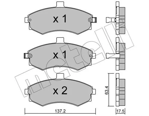 Brake Pad Set, disc brake (22-0504-0)