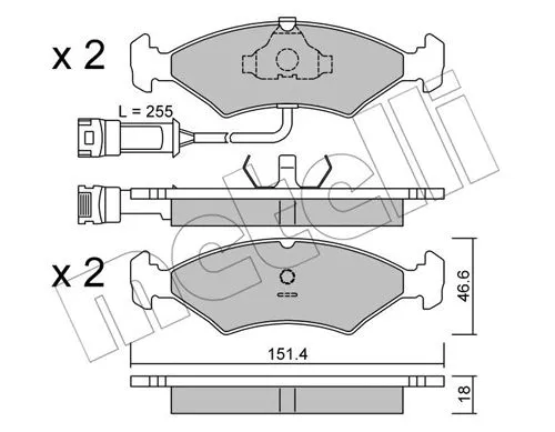 Brake Pad Set, disc brake (22-0029-1)