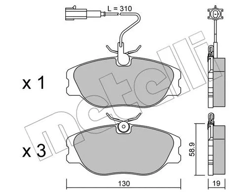 Brake Pad Set, disc brake (22-0072-2)