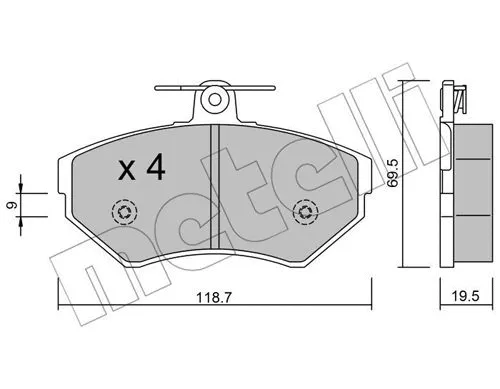 Brake Pad Set, disc brake (22-0215-0)