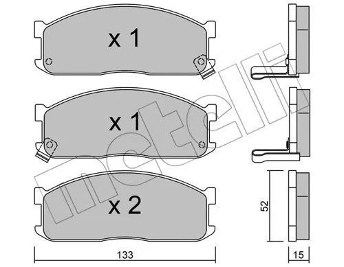 Brake Pad Set, disc brake (22-0232-1)