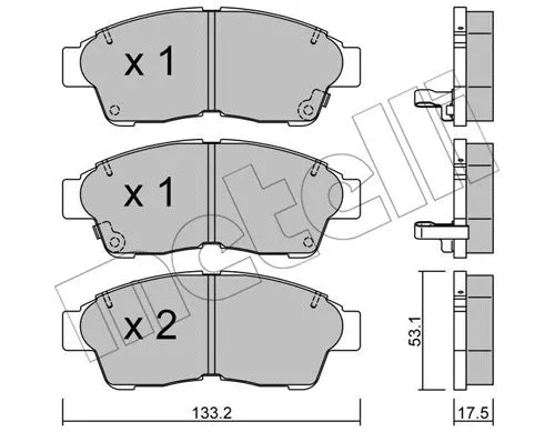 Brake Pad Set, disc brake (22-0149-0)