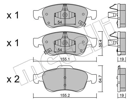 Brake Pad Set, disc brake (22-0817-2)