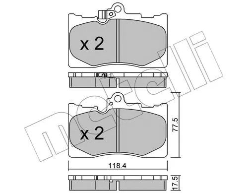 Brake Pad Set, disc brake (22-0799-0)