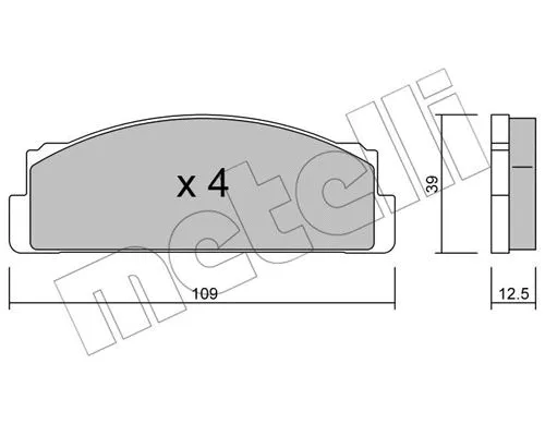 Brake Pad Set, disc brake (22-0001-1)
