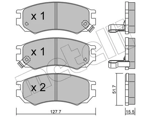 Brake Pad Set, disc brake (22-0488-0)