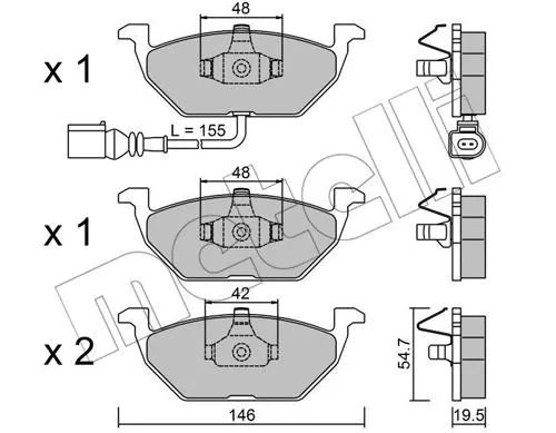 Brake Pad Set, disc brake (22-0211-2)