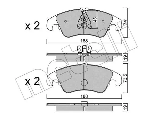 Brake Pad Set, disc brake (22-0775-4)