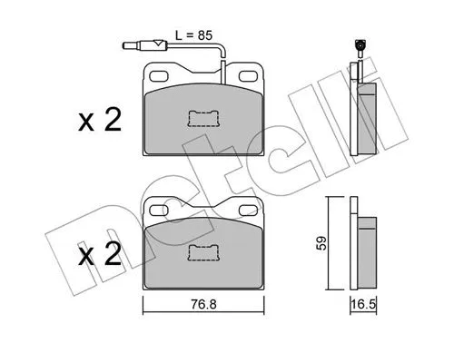 Brake Pad Set, disc brake (22-0015-5)