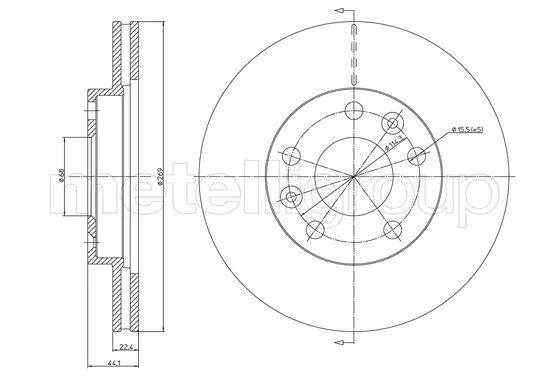 Brake Disc (23-1288C)
