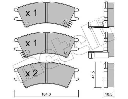 Brake Pad Set, disc brake (22-0361-0)