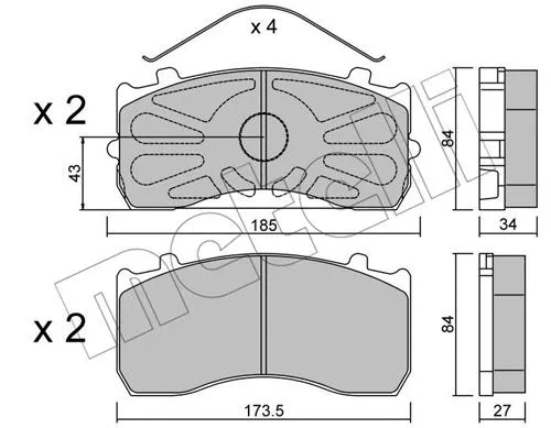 Brake Pad Set, disc brake (22-0583-1)