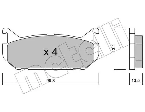 Brake Pad Set, disc brake (22-0303-0)