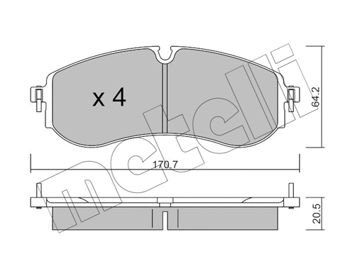 Brake Pad Set, disc brake (22-1263-0)
