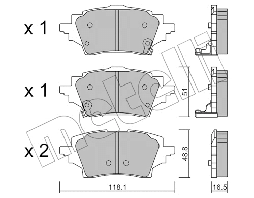 Brake Pad Set, disc brake (22-1228-0)