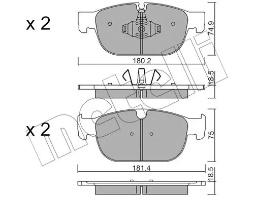 Brake Pad Set, disc brake (22-1120-0)