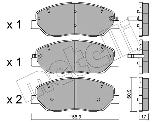 Brake Pad Set, disc brake (22-0787-0)