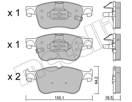 Brake Pad Set, disc brake (22-1205-0)
