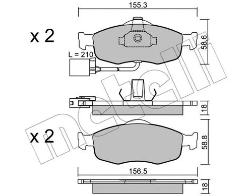 Brake Pad Set, disc brake (22-0146-1)
