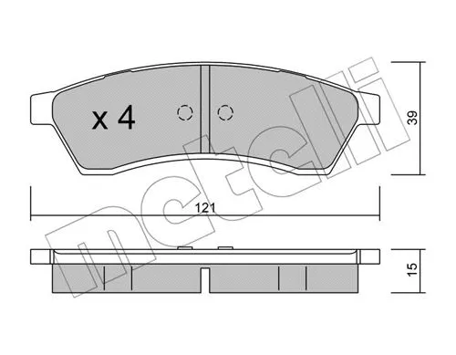 Brake Pad Set, disc brake (22-0510-0)
