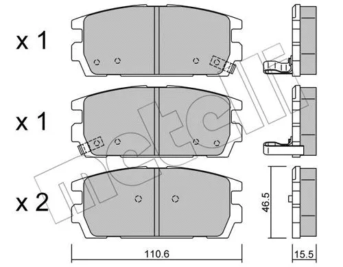 Brake Pad Set, disc brake (22-0507-0)